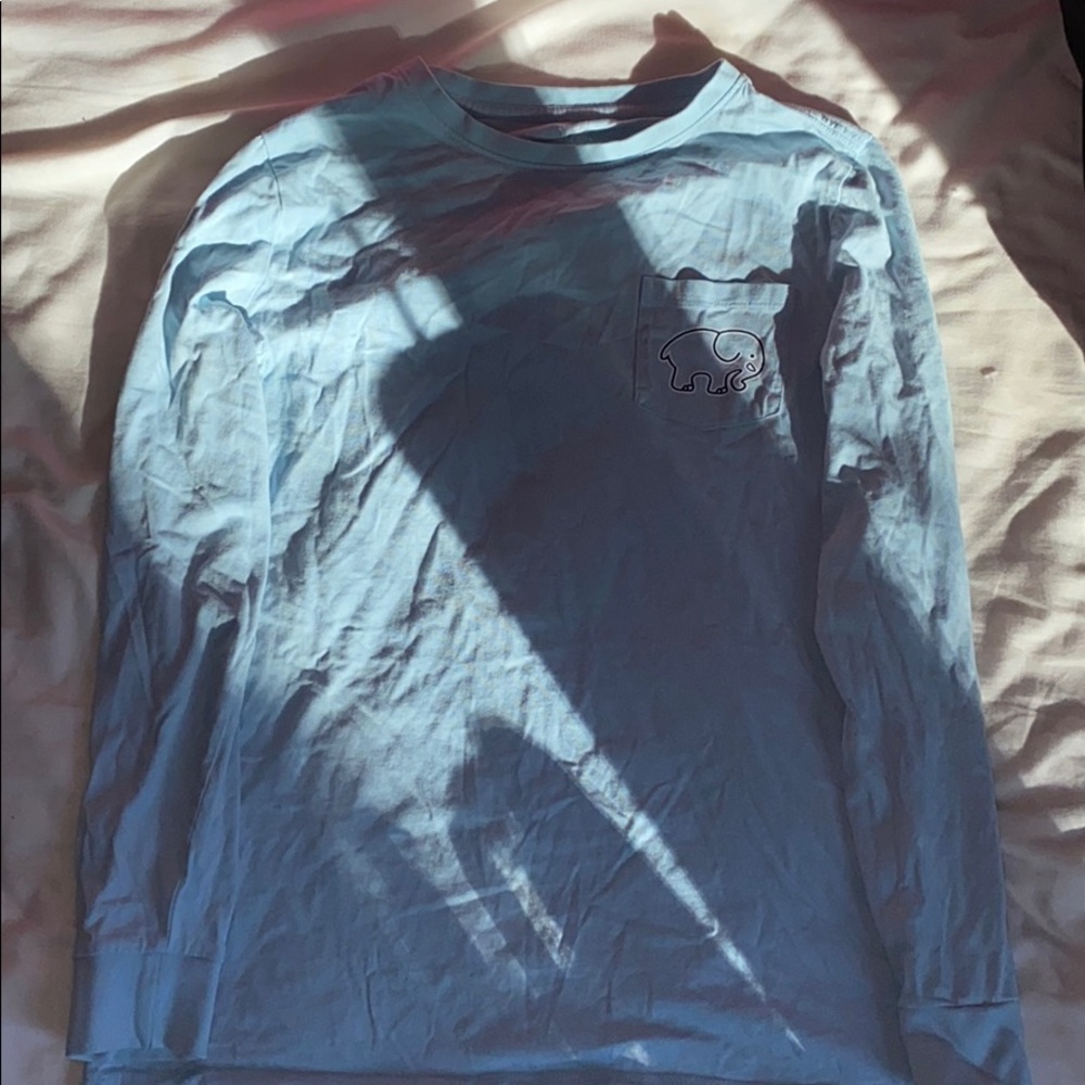 Light Blue Long Sleeve Ivory Ella T-Shirt